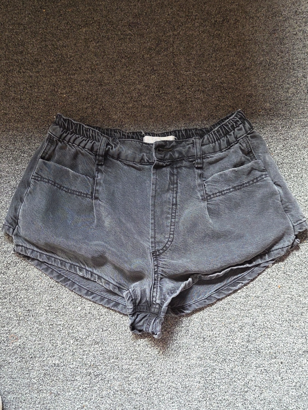 We The Free Washed Black Denim Shorts